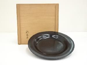 龍斎造　黒漆塗菓子器（共箱）